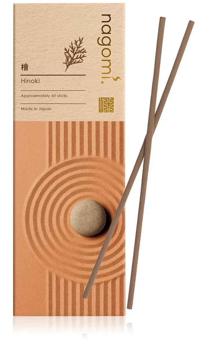 nagomi. 檜（ひのき）Hinoki お香 約60本 パッケージ